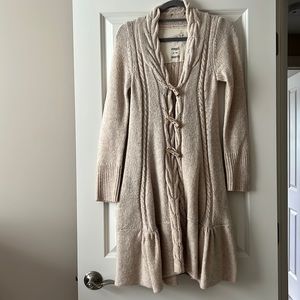 Anthropologie Angel of the North Cable Knit Sweater